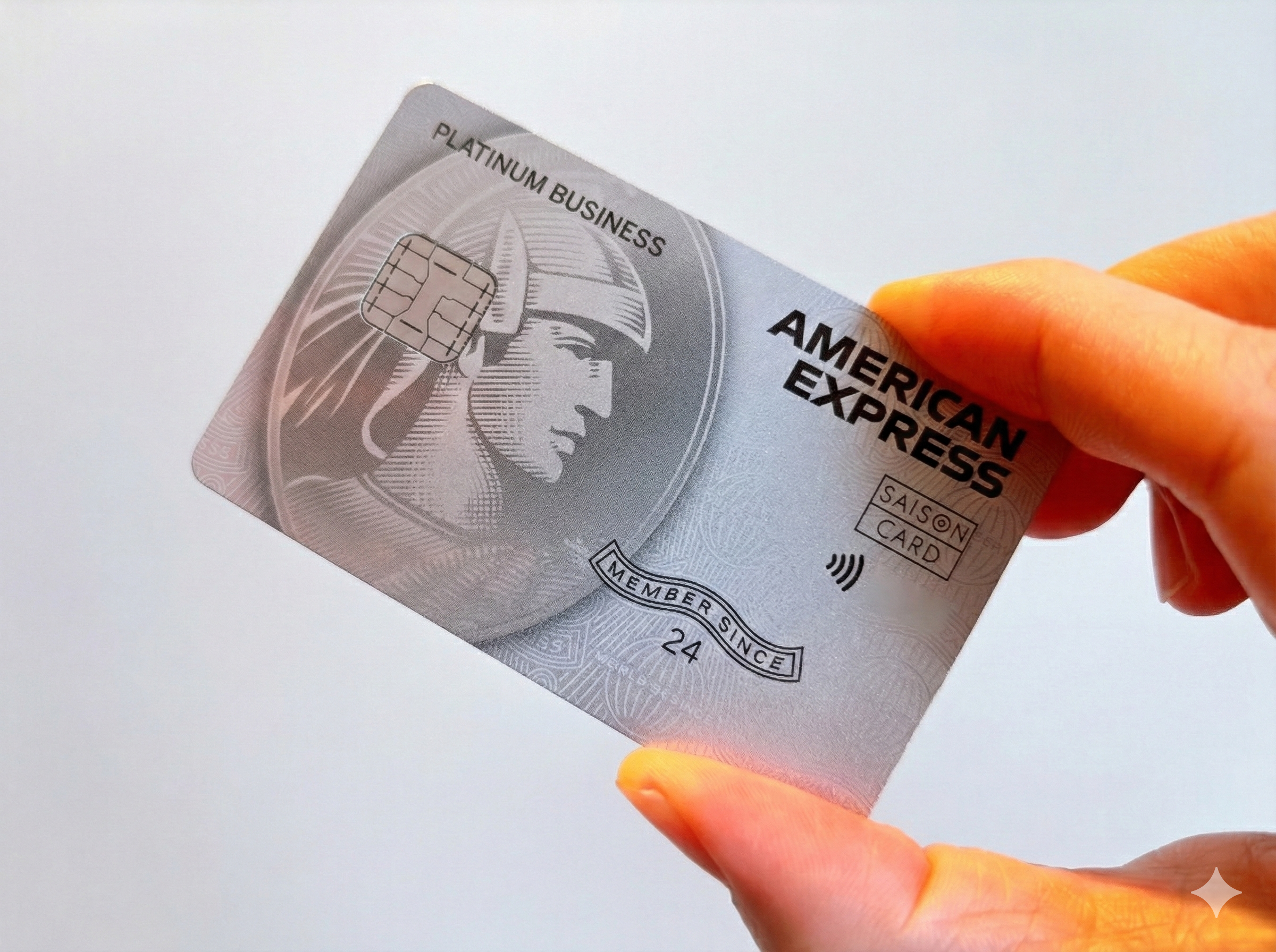 セゾンプラチナビジネスアメックスカードの券面