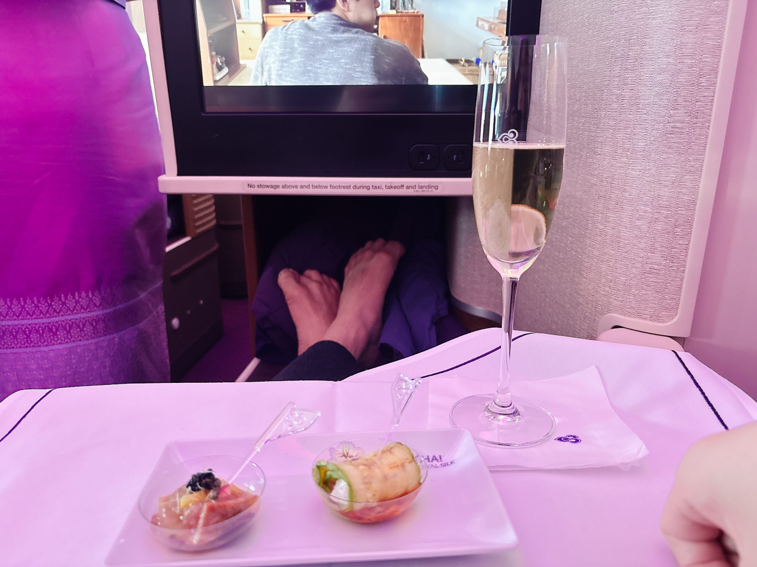 タイ航空ビジネスクラスのアミューズ